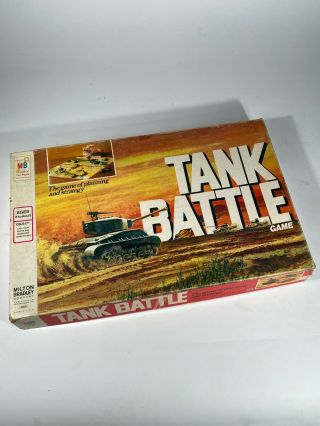 Vintage 1975 Milton Bradley Tank Battle Board Game Military War 99 Complete