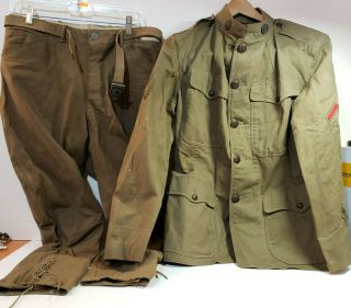 Ww1 U.  S.  Army Engineering Corp Named Uniform Grouping W/ Discharge Papers