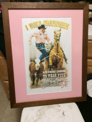 Joe Beaver Tough Enough To Wear Pink Autographed And Framed Picture