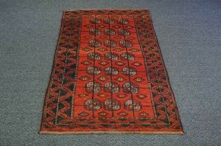 3x5 Oriental Red Hand Knotted Traditional Distressed Vintage Wool Area Rug 2