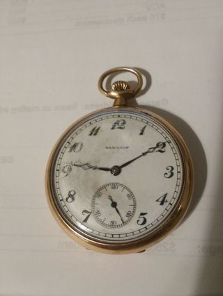 Antique Hamilton Pocket Watch,  23 Jewel,  12s,  Grade 920 Serial 1899603