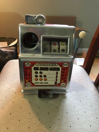 Vintage " One Armed Banker " Slot Machine By Carousel