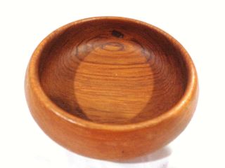 Vintage Wood Nut Bowl,  5 3/4  Diameter