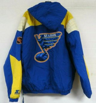 Vintage St Louis Blues Jacket Starter Center Ice Winter Parka Nhl Hooded Mens L