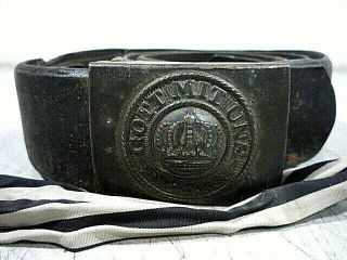 Ww - I Imperial German Belt And Belt Buckle Gott Mit Uns.  Small Ribbon Too