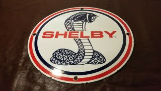 Vintage Ford Shelby Porcelain Gt Auto Gas Service Dealership Cars Sales Sign