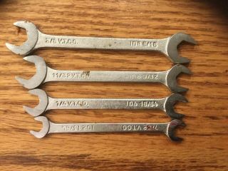 Vintage Vanadium Tool Co.  Small 4 Piece Open End Wrench Set Athens,  Ohio 2