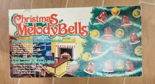 Vintage Melody Christmas Bells 9 Synchronized Blinking Lights W/box