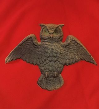 Vintage Halloween 1920s Germany Die Cut Decoration,  Wide Spread Wings Owl