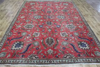 Antique Persian Tabriz Carpet Hand Knotted Carpet,  Floral Design 330 X 225 Cm