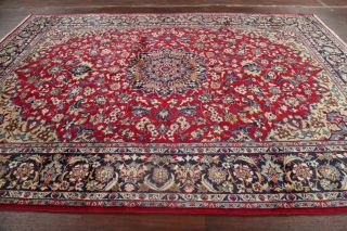 Labor Day Deal Vintage Traditional Floral Red Najafabad Area Rug Hand - Made 8x11