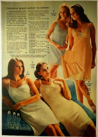 1971 Vintage Paper Print Ad Petticoat Lace Suit Bodice Women Lingerie Underwear