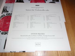 RARE RCA RL 30369 JS BACH - 6 SUITES FOR SOLO CELLO ANNER BYLSMA 3 LPs NM 2