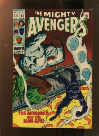 Avengers 62 (9.  0) Monarch Of The Man Ape 1969