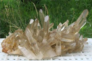 Pretty Natural Tibetan Smoky Quartz Crystal Cluster Point Specimen 6135g