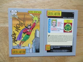1991 Impel Dc 1 Golden Age Green Lantern Card Signed By Creator Mart Nodell,  Poa
