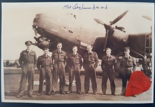 Wwii Raf Bomber Command Halifax & Mosquito Pilot F/l George Dunn Dfc Signed