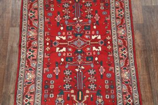 Zanjan Persian Oriental WOOL Hand - Knotted Geometric 4x7 Area Rug RED Carpet 3