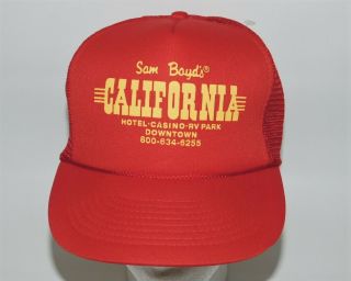 Vtg Unworn 1980s Sam Boyd California Casino Hotel Rv Park Las Vegas Snapback Hat