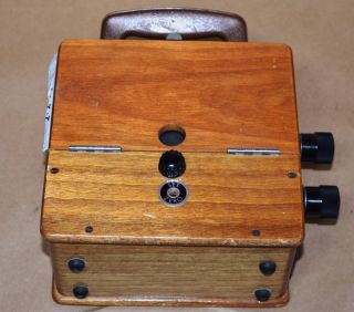 Vintage AMP Meter to 25 amps in wooden carry case 2