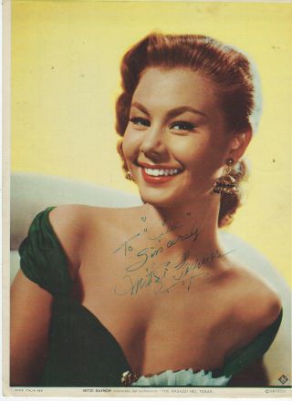 Actress & Dancer Mitzi Gaynor,  Autographed Vintage Studio Promotional Photo.