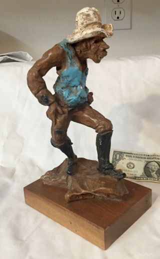 Vtg Austin Prod Inc ©1973 11 " Tall Western Sheriff Cowboy Art Figurine Sculpture
