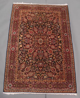 Vintage Fine Detailed Hand Woven Middle Eastern Wool Rug,