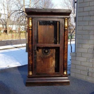 Seth Thomas Weight Empire Half Columns Shelf Mantle Clock Cases Parts Restore