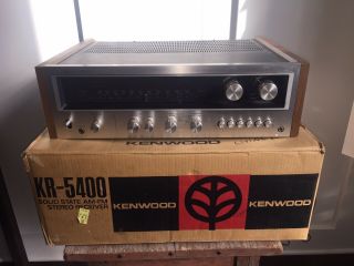 Vintage Kenwood Kr - 5400 Solid State Am - Fm Stereo Tuner Amplifier Receiver Boxed