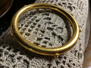 Old Etruscan Bangle Bracelet Antique With Foreign Hallmarks Gold Or Plated ?