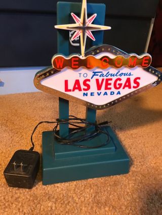 Welcome To Fabulous Las Vegas Nevada - Animated Light Up Sign - Desktop Bar