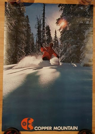 Vintage 1972 Copper Mountain Skiing Colorado Travel Poster John Russell