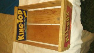 King - Top Vintage Wood California Fruit Crate Box Label Rustic