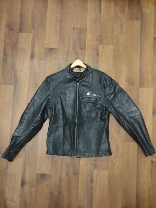 Vintage Harley Davidson Horse Hide Leather Jacket 1950 