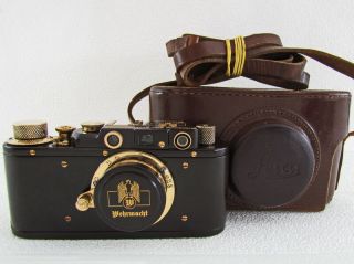 Leica Ii (d) Wehrmacht Heer Sonderberichter Wwii Vintage Russian Black Camera Exc