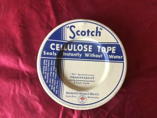 Vintage “scotch” Cellulose Tape Tin - Minnesota Mining & Mfg. ,  Co.