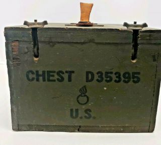 Vintage Ww1 Empty Box Chest D35395 Browning Machine Gun 30 Caliber Belt Loader