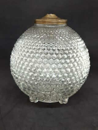 Vintage Hobnail Clear Glass Footed Table Lamp Base Body Part