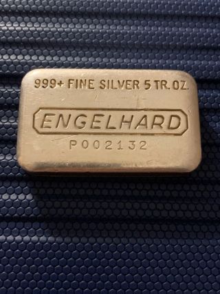 P Series Vintage 5 Oz Engelhard Silver Bar