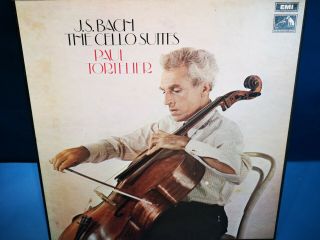 @emi Sls 798 Tortelier J.  S.  Bach: The 6 Cello Suites 3 Lp Textured Box Nm