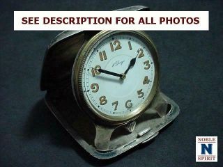 Noblespirit Concord Watch Co.  8 Days Travel Clock In Sterling Case