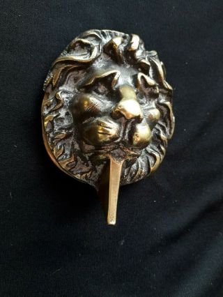 Vintage Brass Lions Head Keyhole/ Escutcheon Cover