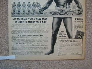 Vintage 1945 Charles Atlas Man Manufacture Weaklings into Men Print Ad 3