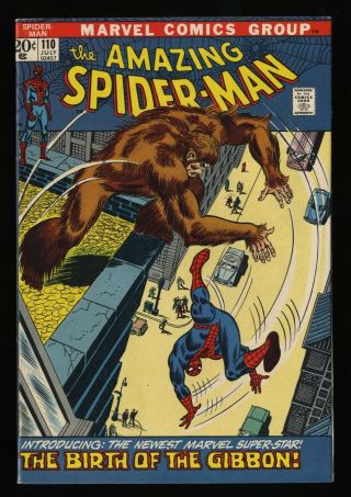 Spider - Man 110 Vf - 7.  5 Marvel Comics Spiderman 1st Gibbon