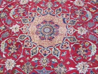 An Old Handmade Kashaen Oriental Carpet (353 X 239 Cm)