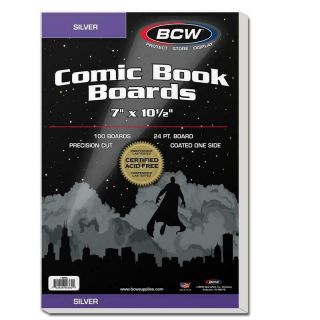 300 Bcw Silver Age Comic Book Resealable Bags And Backer Boards