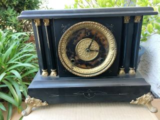 Antique Gilbert Mantel Clock 1912 Wood Case (will Need Servicing)