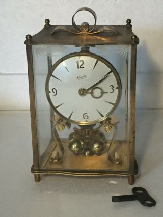 Wonderful Vintage Of 1960’s “kundo” Solid Brass German Anniversary Clock 4 Parts