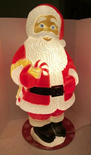 Vintage Grand Venture Blow Mold Santa Claus 30” Tall Lighted Ready To Display 2