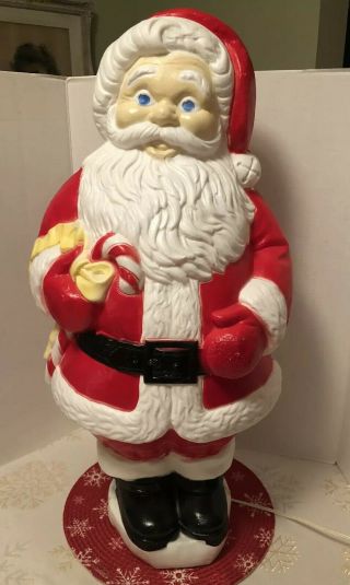 Vintage Grand Venture Blow Mold Santa Claus 30” Tall Lighted Ready To Display 3
